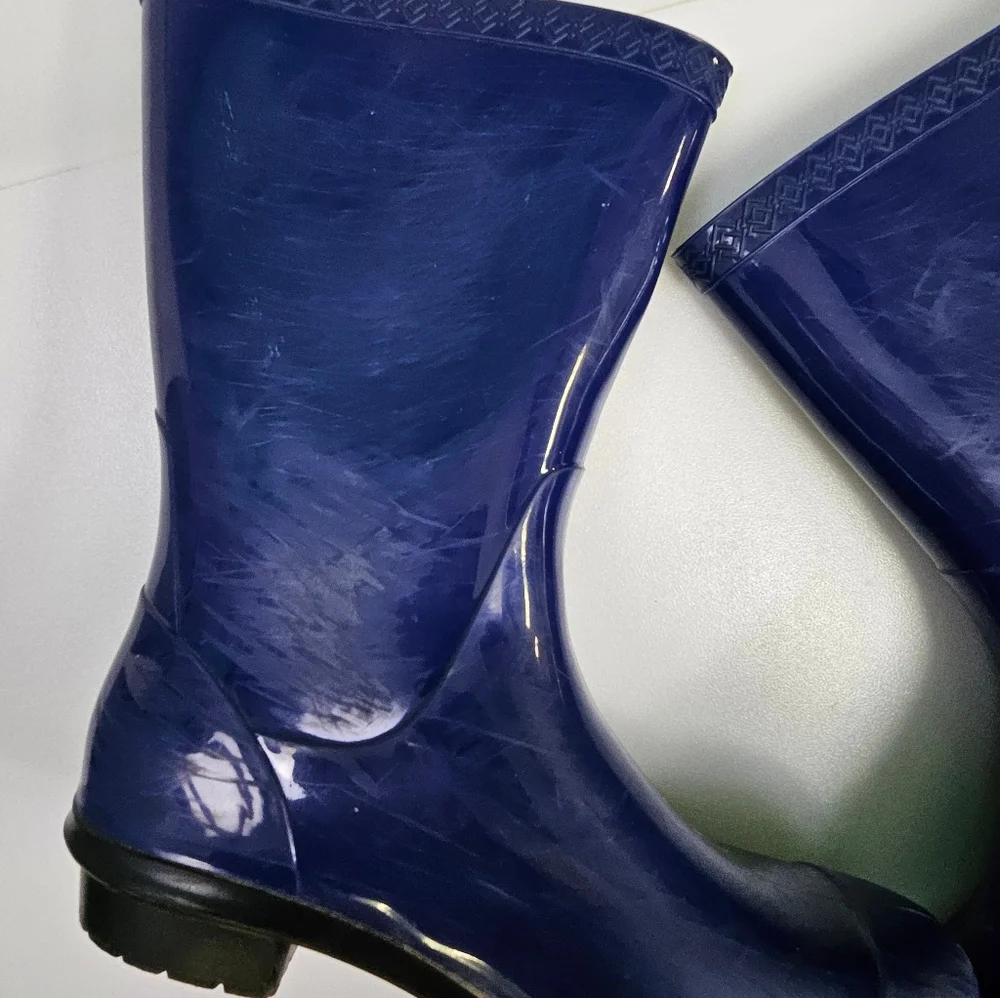 UGG Australia Rubber Rain Boots Waterproof Outdoor‎ Blue Size 6 Women's 1014452